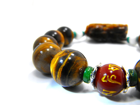 虎睛石貔貅佛珠手链