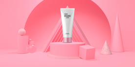 粉色化妆品广告