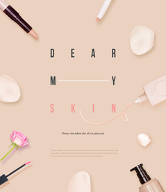 简约化妆品海报