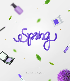 简约化妆品海报