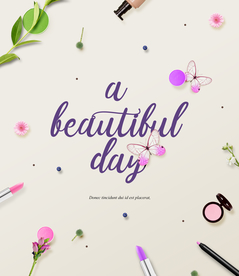 简约化妆品海报