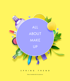 简约化妆品海报