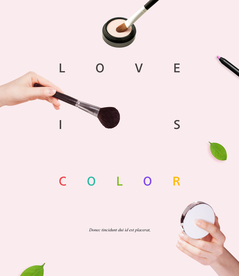 简约化妆品海报