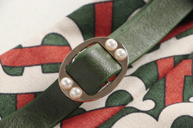 珍珠配饰腰带