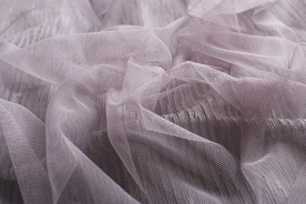 藕紫色网纱面料