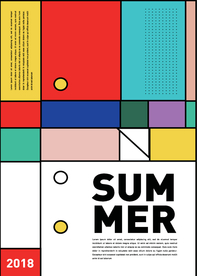 几何拼接排版设计