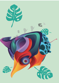 抽象炫彩液态图案