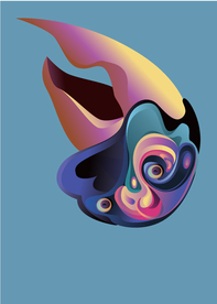 抽象炫彩液态图案