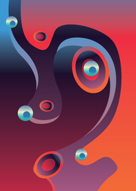 抽象炫彩液态图案