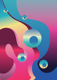抽象炫彩液态图案
