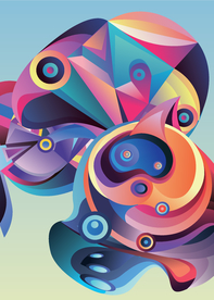 抽象炫彩液态图案