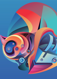 抽象炫彩液态图案