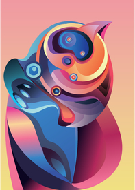 抽象炫彩液态图案