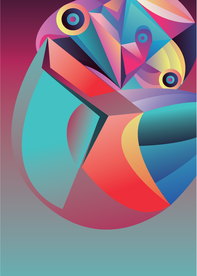 抽象炫彩液态图案