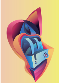 抽象炫彩液态图案