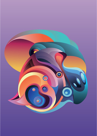 抽象炫彩液态图案