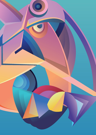 抽象炫彩液态图案