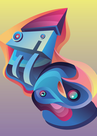 抽象炫彩液态图案