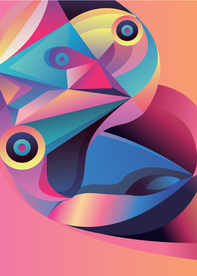 抽象炫彩液态图案