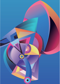 抽象炫彩液态图案