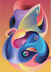 抽象炫彩液态图案