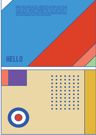 几何拼接排版设计