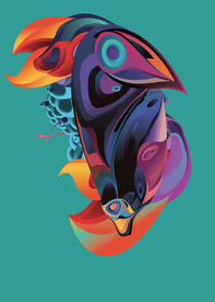 抽象炫彩液态图案