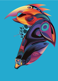 抽象炫彩液态图案