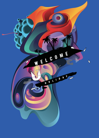 抽象炫彩液态图案