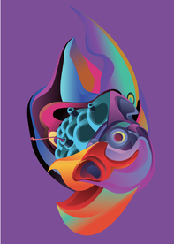 抽象炫彩液态图案