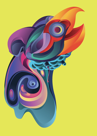 抽象炫彩液态图案