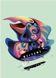 抽象炫彩液态图案