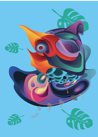 抽象炫彩液态图案