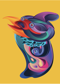 抽象炫彩液态图案