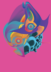 抽象炫彩液态图案