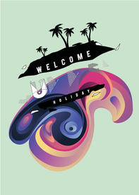 抽象炫彩液态图案