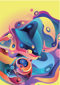 抽象炫彩液态图案