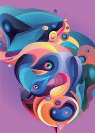 抽象炫彩液态图案