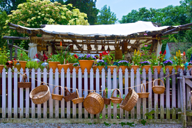 栅栏篱笆木栏围栏围墙图片