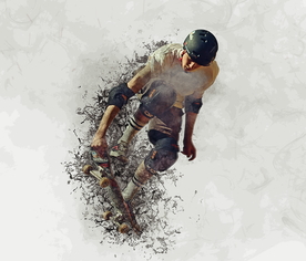 滑板休闲运动炫酷图片