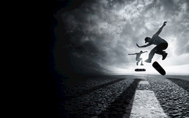 滑板休闲运动炫酷图片