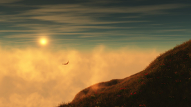 唯美夕阳天空云霞图片