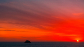 唯美夕阳天空云霞图片