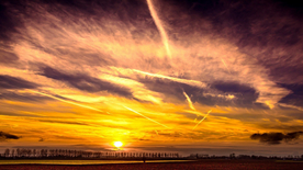 唯美夕阳天空云霞图片