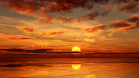 唯美夕阳天空云霞图片