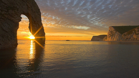 唯美夕阳天空云霞图片