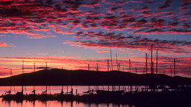 唯美夕阳天空云霞图片