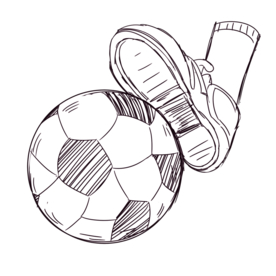 线稿  足球小素材