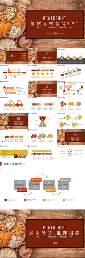 餐饮风PPT