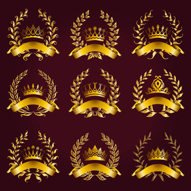 皇冠和花纹合集